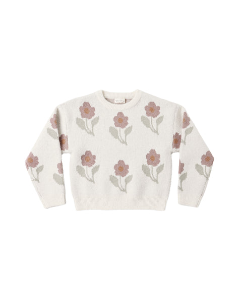 Rylee & Cru Ivory Flower Aspen Sweater