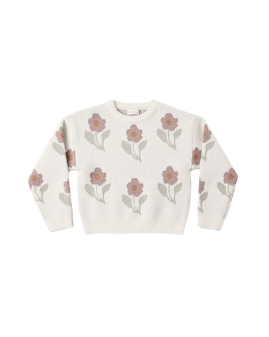 Rylee & Cru Ivory Flower Aspen Sweater