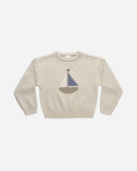 Rylee & Cru Pebble Sailboat Aspen Sweater