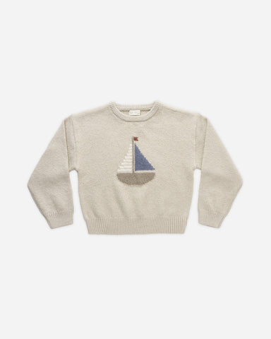 Rylee & Cru Pebble Sailboat Aspen Sweater