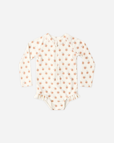 Rylee & Cru Natural Peaches Rashguard One-Piece