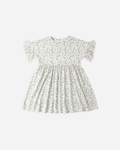 Rylee & Cru Ivory Blue Ditsy Babydoll Dress