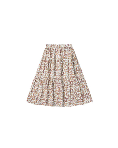Rylee & Cru Magnolia Tiered Midi Skirt