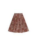 Rylee & Cru Brick Bandana Tiered Midi Skirt