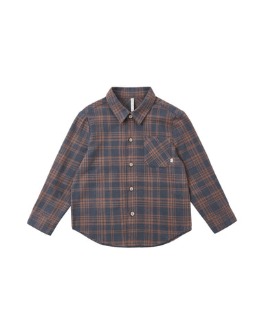 Rylee & Cru Midnight Plaid Collared Long Sleeve Shirt