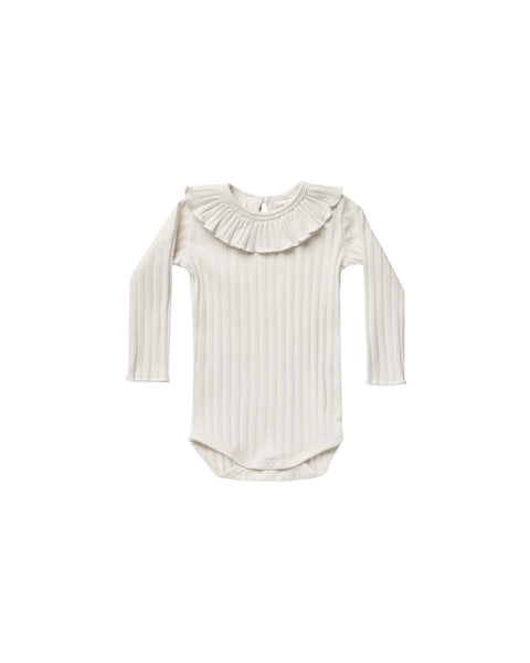 Rylee & Cru Ivory Ruffle Collar Onesie