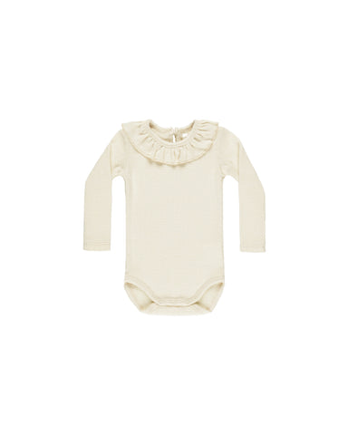 Rylee & Cru Natural Ruffle Collar Bodysuit