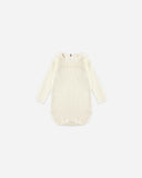 Rylee & Cru Natural Ruffle Collar Bodysuit