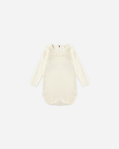 Rylee & Cru Natural Ruffle Collar Bodysuit