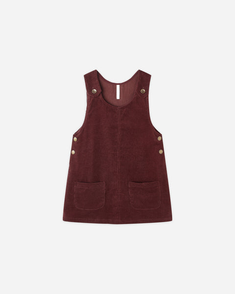 Rylee & Cru Burgundy Odette Overall Dress