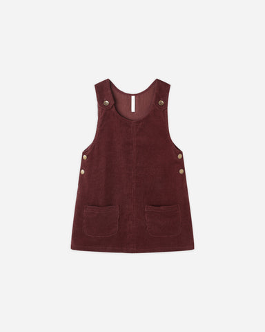 Rylee & Cru Burgundy Odette Overall Dress