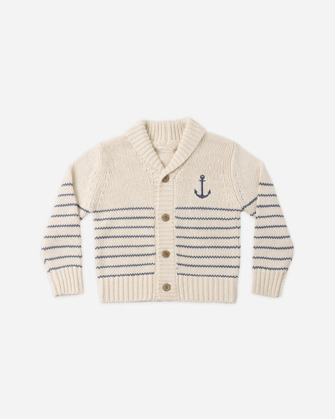 Rylee & Cru Natural & Marine Shawl Cardigan