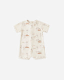 Rylee & Cru Natural Surf Town Shorty One-Piece