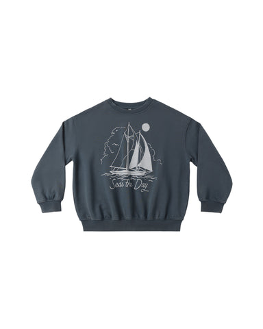 Rylee & Cru Navy Seas The Day Sweatshirt