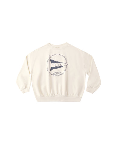 Rylee & Cru Natural Nautical Flag Sweatshirt