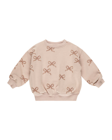 Rylee & Cru Blush Bows Relaxed Sweat Set