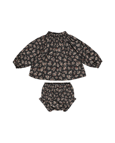 Rylee & Cru Black Dark Floral Quincy Set