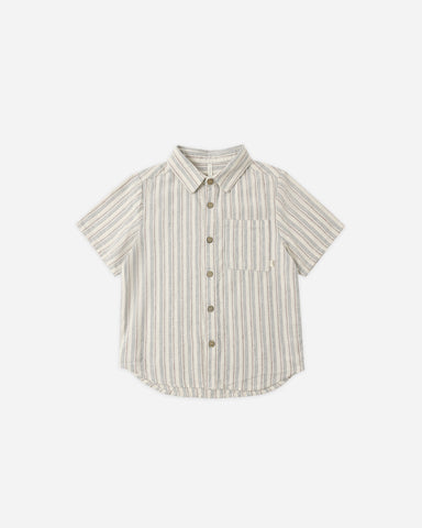 Rylee & Cru Nautical Stripe Collared Short Sleeve Shirt