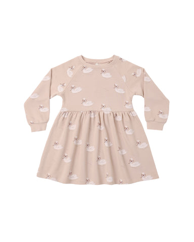 Rylee & Cru Blush Swans Raglan Dress