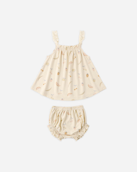 Rylee & Cru Shell Fruit Swing Top & Bloomer Set