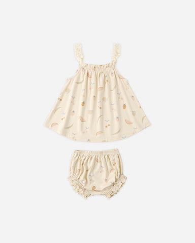 Rylee & Cru Shell Fruit Swing Top & Bloomer Set