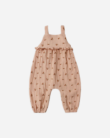 Rylee & Cru Melon Cherry Embroidery Kinsley Jumpsuit
