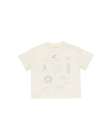 Rylee & Cru Ivory Dolce Vita Relaxed Tee