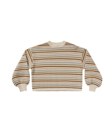 Rylee & Cru Honeycomb Stripe Boxy Crop Sweater