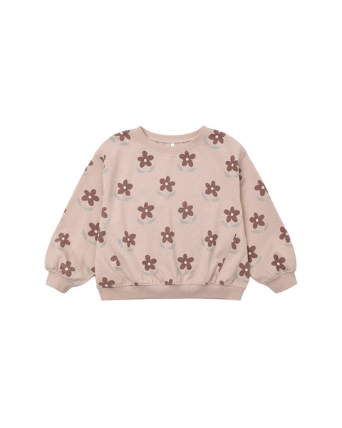 Rylee & Cru Rosewood Daisy Oversized Sweatshirt