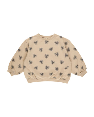 Rylee & Cru Sand Hearts Oversized Sweatshirt