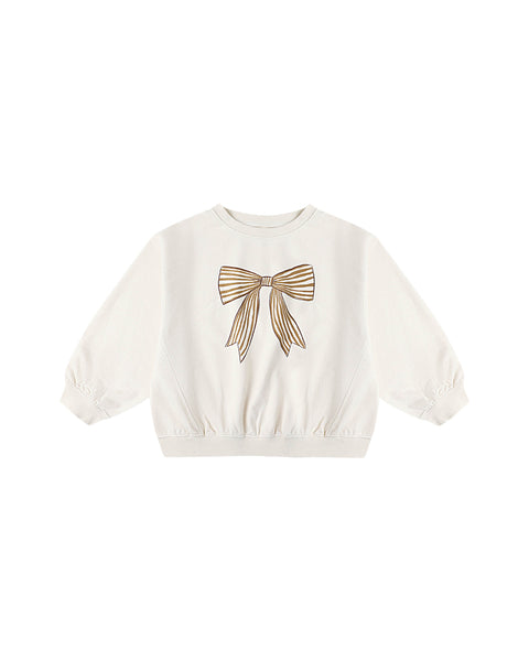 Rylee & Cru Natural Bow Oversized Sweatshirt