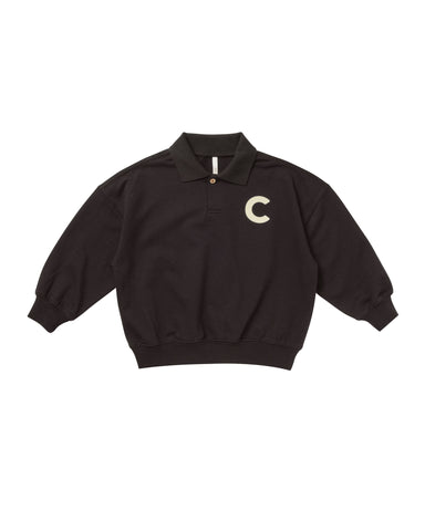 Rylee & Cru Black Collared Sweatshirt