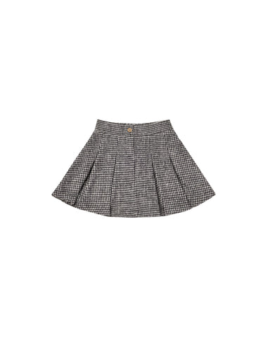 Rylee & Cru Black Houndstooth Tailored Skirt