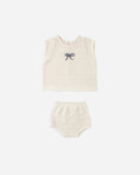 Rylee & Cru Natural Scallop Knit Baby Set