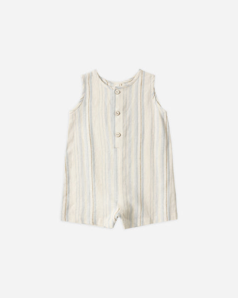 Rylee & Cru Natural Sea Stripe Maverick Romper