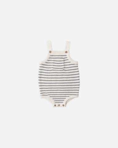 Rylee & Cru Ivory Marine Stripe Ashton Knit Romper