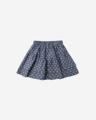 Rylee & Cru Marine Ditsy Tiered Mini Skirt
