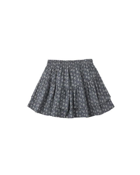 Rylee & Cru Midnight Heart Ditsy Tiered Mini Skirt