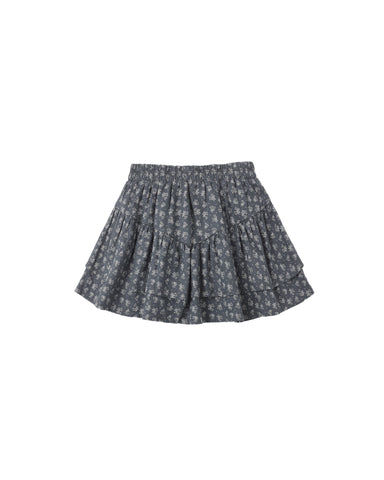 Rylee & Cru Midnight Heart Ditsy Tiered Mini Skirt