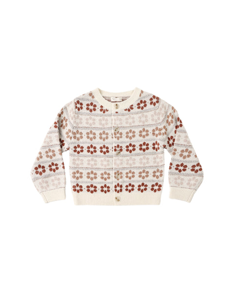Rylee & Cru Natural Flower Fair Isle Cheyenne Cardigan