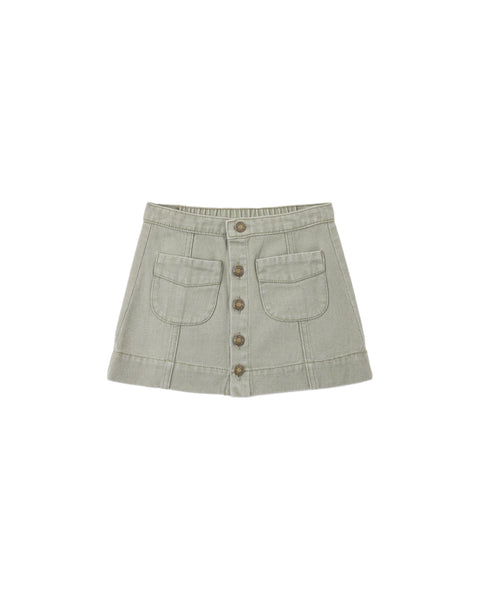 Rylee & Cru Dark Sage Denver Mini Skirt