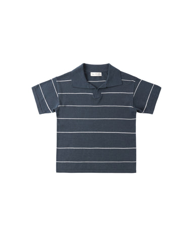 Rylee & Cru Navy Stripe Chandler Knit Polo