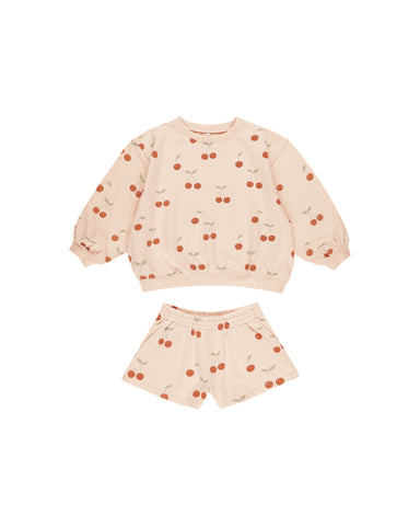 Rylee & Cru Shell Cherries Summer Terry Set