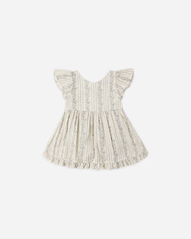 Rylee & Cru Natural Blue Floral Lila Romper