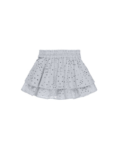 Rylee & Cru Light Blue Rose Mini Skirt