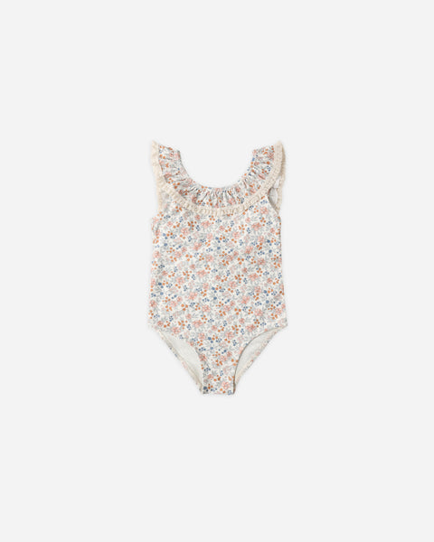 Rylee & Cru Ivory Flower Field Margaret One-Piece