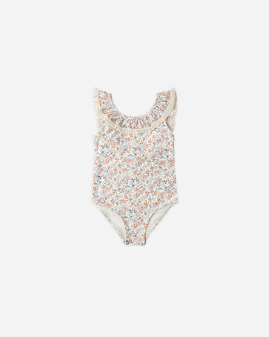 Rylee & Cru Ivory Flower Field Margaret One-Piece