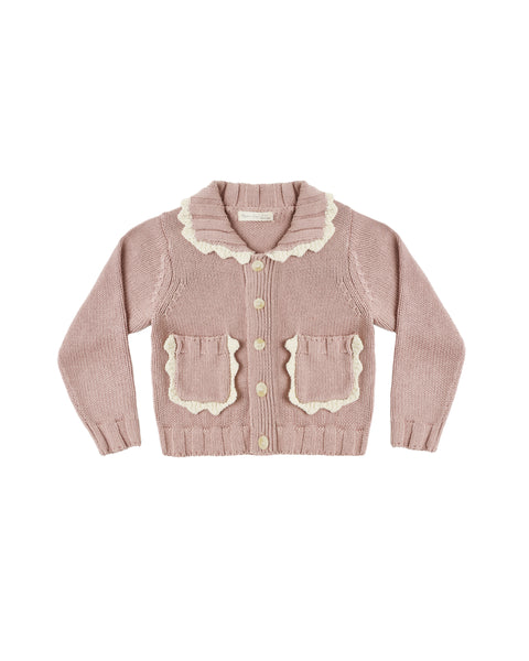 Rylee & Cru Rosewood Collared Cardigan