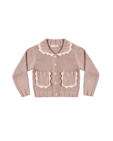 Rylee & Cru Rosewood Collared Cardigan