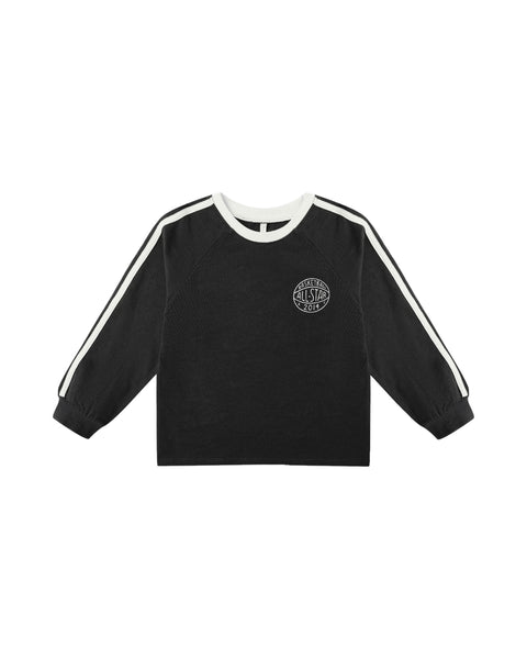 Rylee & Cru Black Jersey Long Sleeve Tee